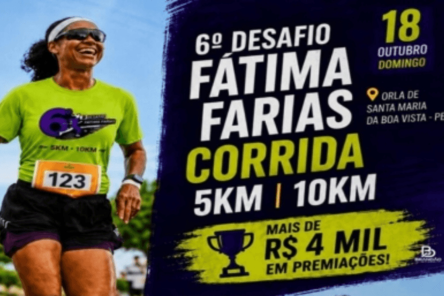 Imagem de divulgação: 6º Desafio Fátima Farias Corridas