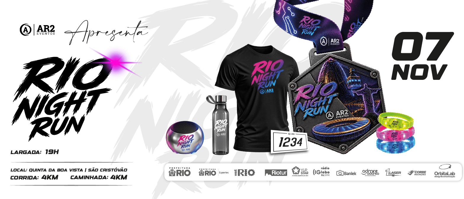 Imagem de divulgação: Corrida e Caminhada Rio Night Run