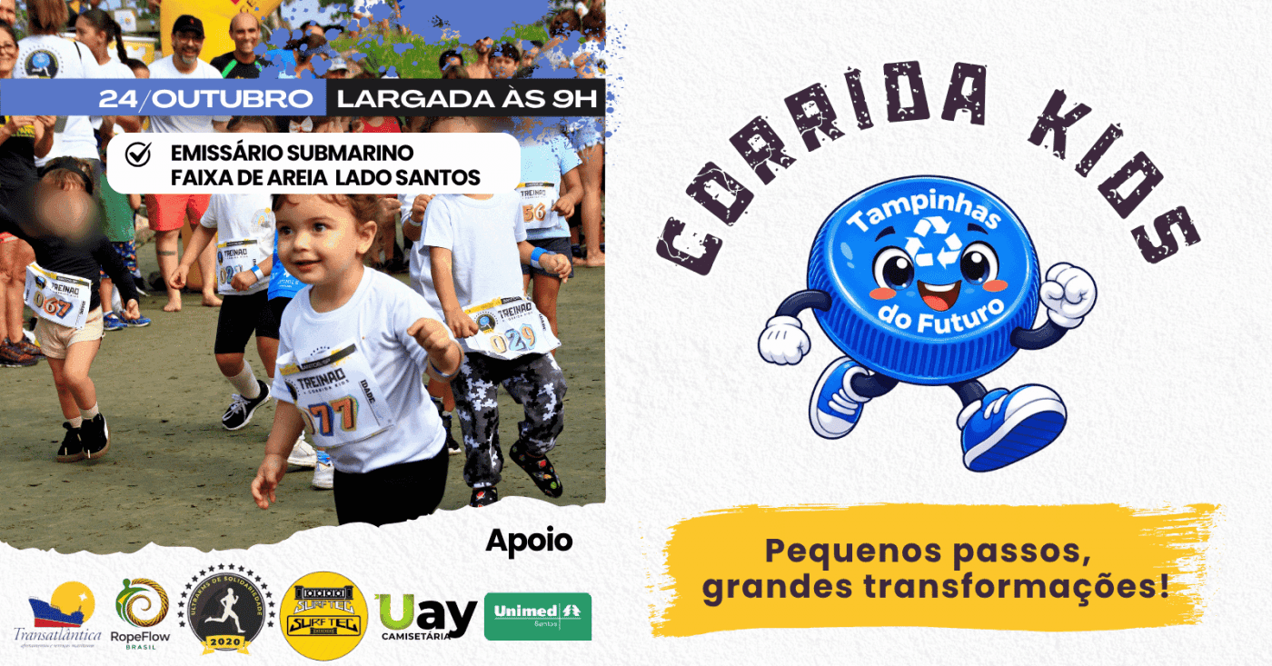 Imagem de divulgação: Corrida Kids Tampinhas do Futuro 24/10/2026