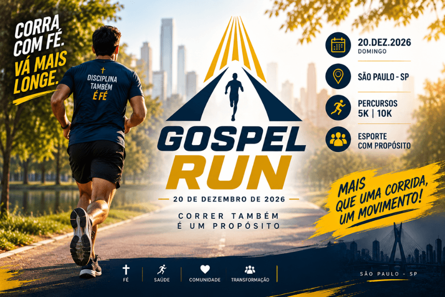 Imagem de divulgação: Gospel Run 5km