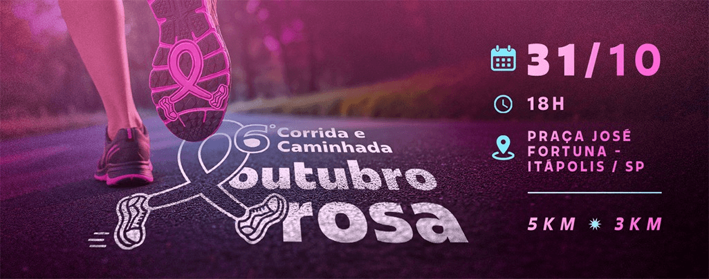 Imagem de divulgação: 6ª Corrida Outubro Rosa de Itápolis - Edição 2026