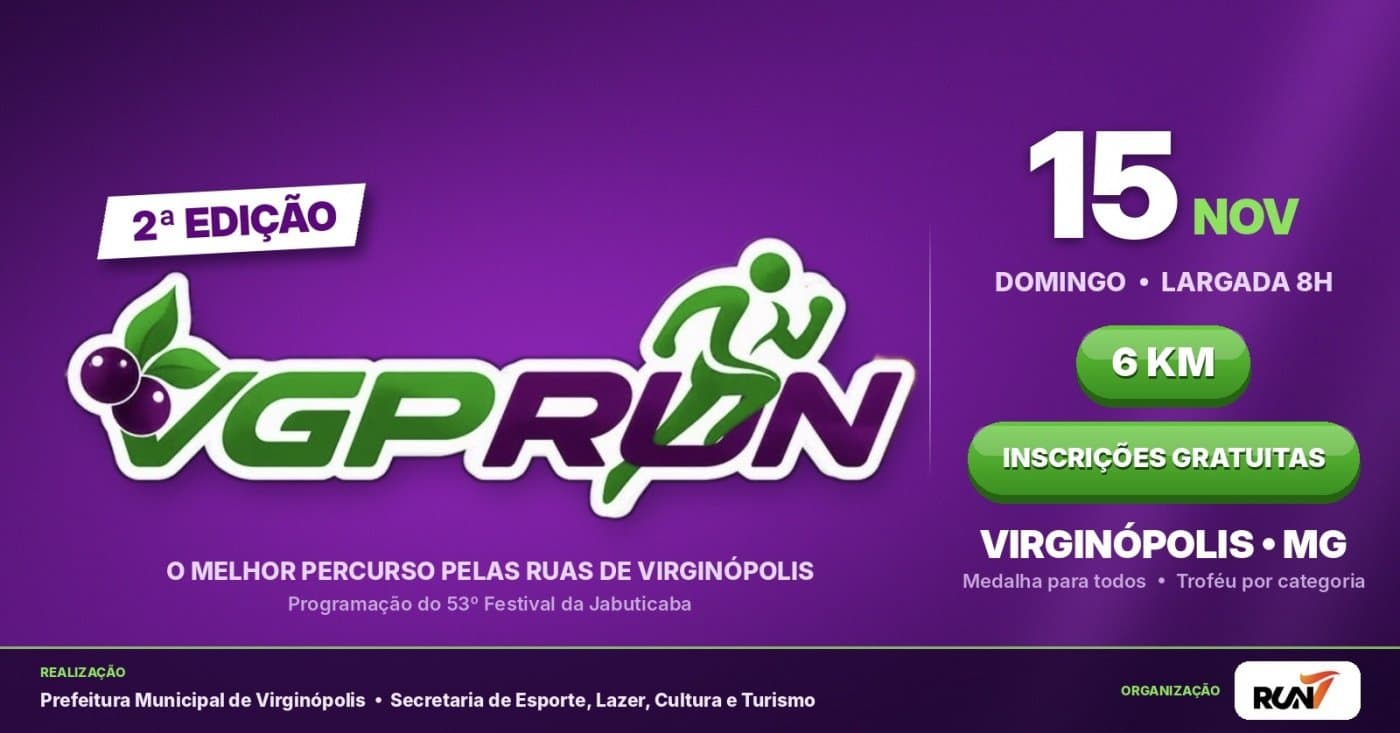 Imagem de divulgação: 2º Vgp Run - Virginópolis