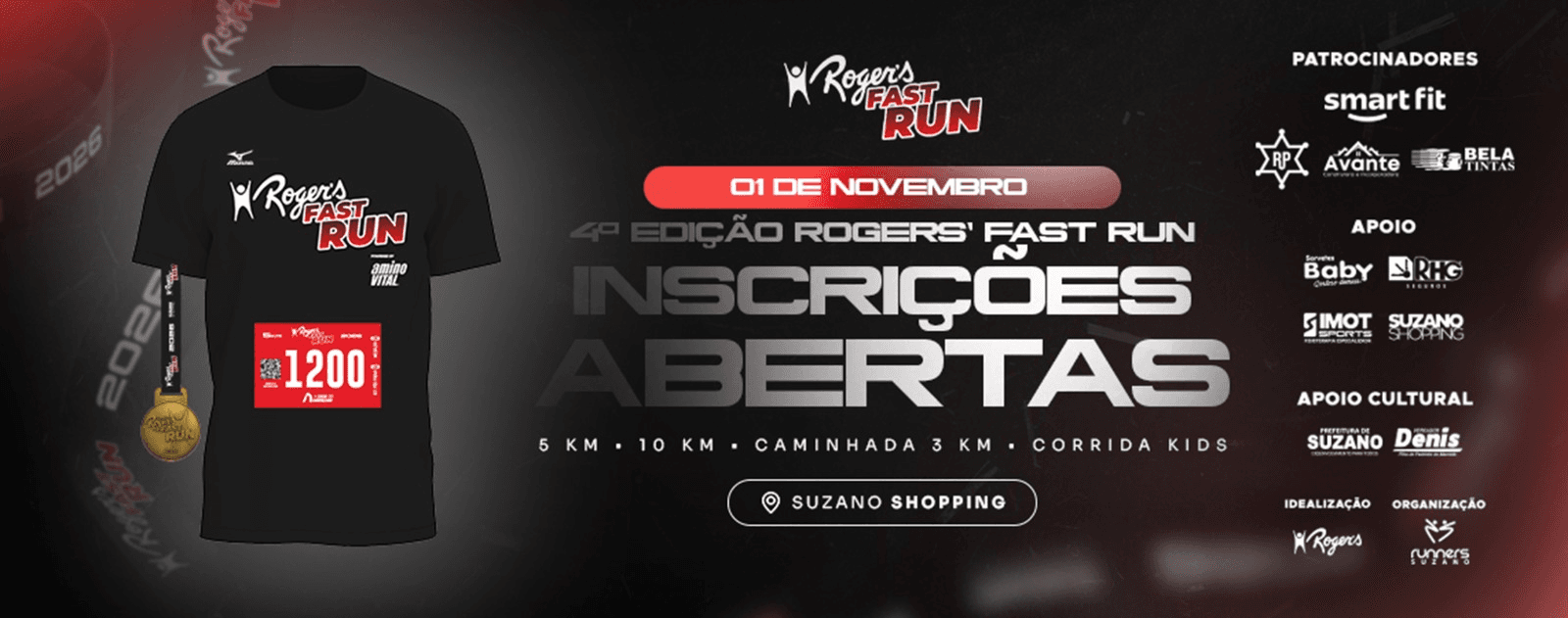 Imagem de divulgação: 4º Corrida Roger´s Fastrun 2026