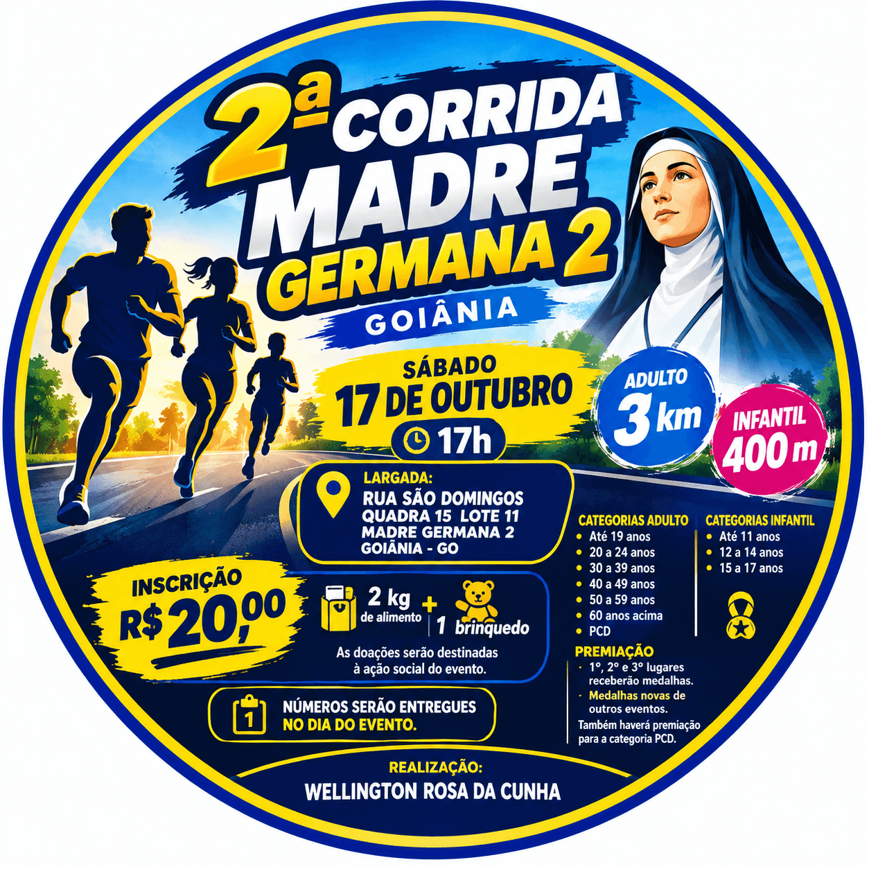 Imagem de divulgação: Corrida madre germana 2