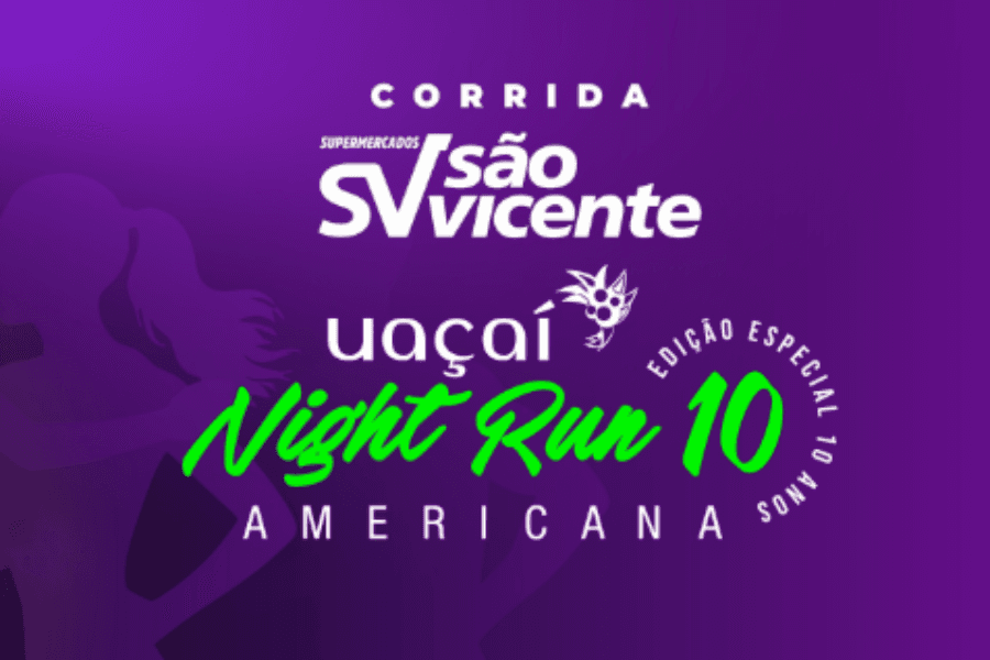 Imagem de divulgação: 10° Corrida São Vicente Uaçai Night Run 2026