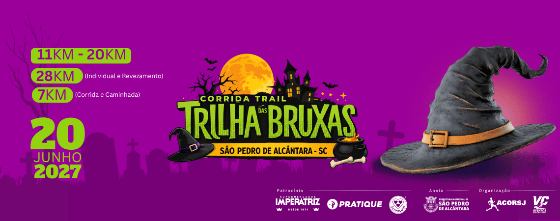 Imagem de divulgação: Corrida Trail Trilha das Bruxas 2027