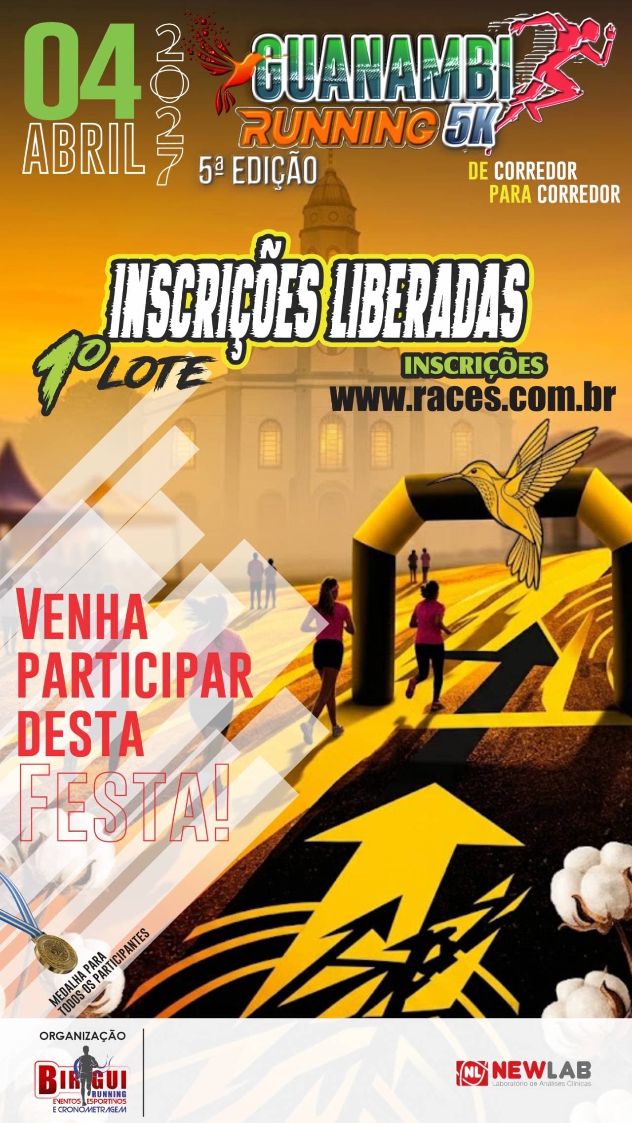 Imagem de divulgação: Guanambi Running 5K