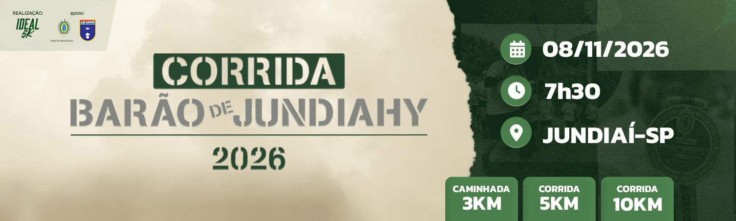 Imagem de divulgação: Corrida Barão de Jundiahy - Exército Brasileiro 2026