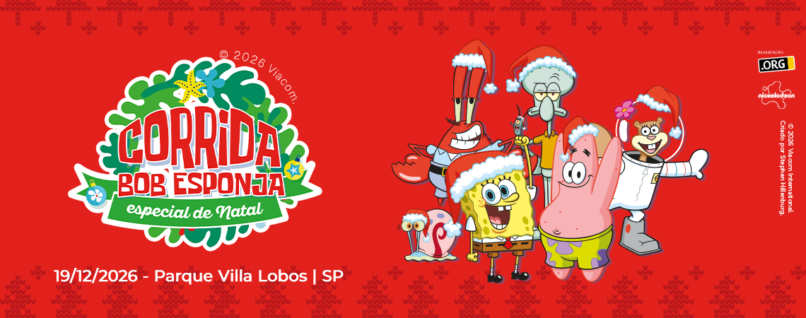 Imagem de divulgação: Corrida do Bob Esponja | Especial de Natal Sp
