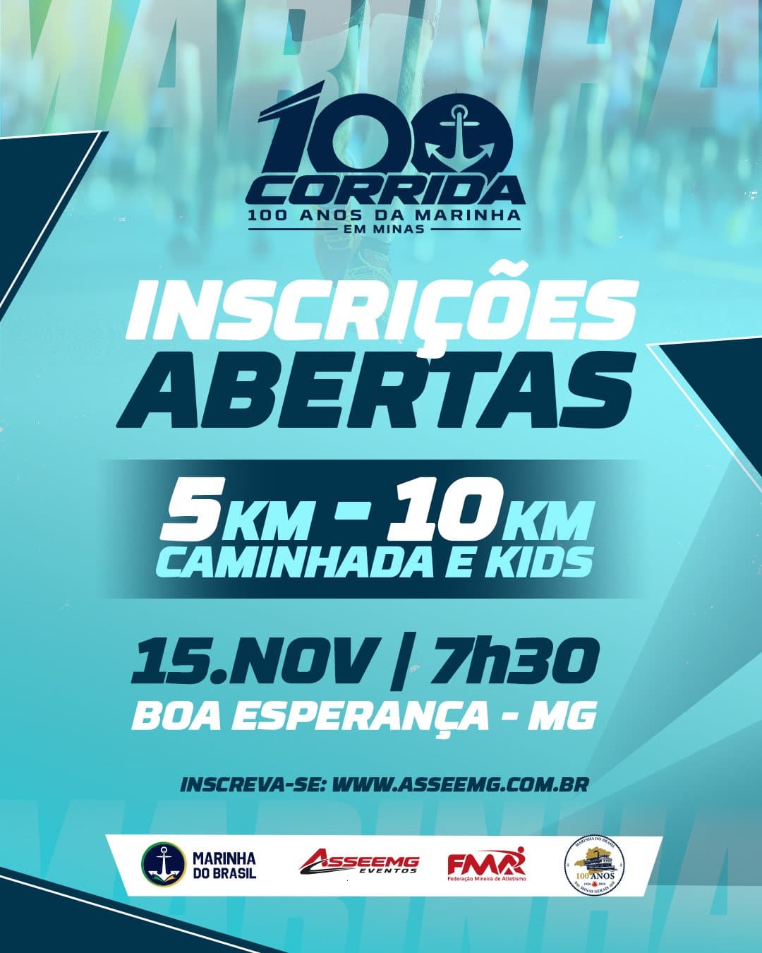 Imagem de divulgação: Corrida 100 Anos da Marinha de Minas