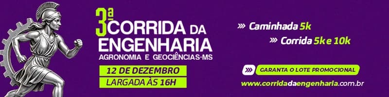 Imagem de divulgação: 3ª Corrida da Engenharia, Agronomia e Geociências de Ms