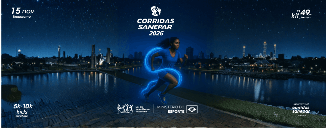 Imagem de divulgação: Corridas Sanepar 2026 - Etapa Umuarama