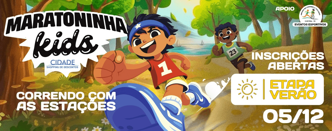 Imagem de divulgação: Maratoninha Kids 2026 - Correndo Com As Estações