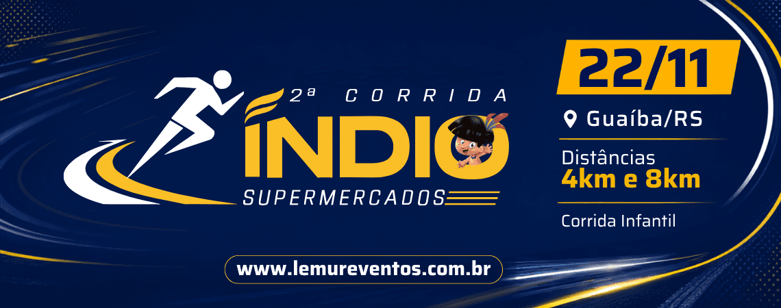 Imagem de divulgação: 2ª Corrida Índio Supermercados