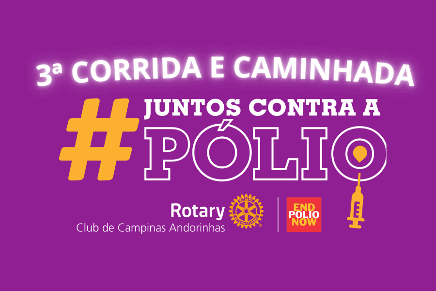 Imagem de divulgação: 3ª Corrida e Caminhada Juntos Contra a Pólio