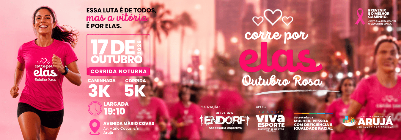 Imagem de divulgação: Corrida e Caminhada Corre Por Elas Outubro Ro...