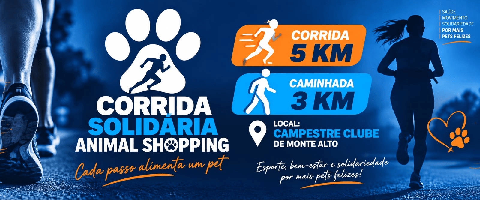 Imagem de divulgação: Corrida e Caminhada Solidária - Clube Campestre