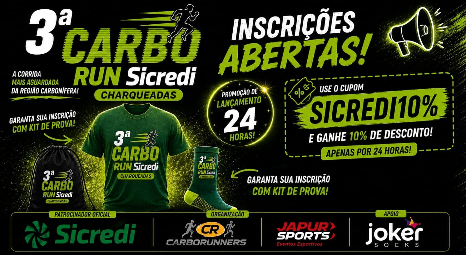 Imagem de divulgação: 3º Carbo Run Sicredi
