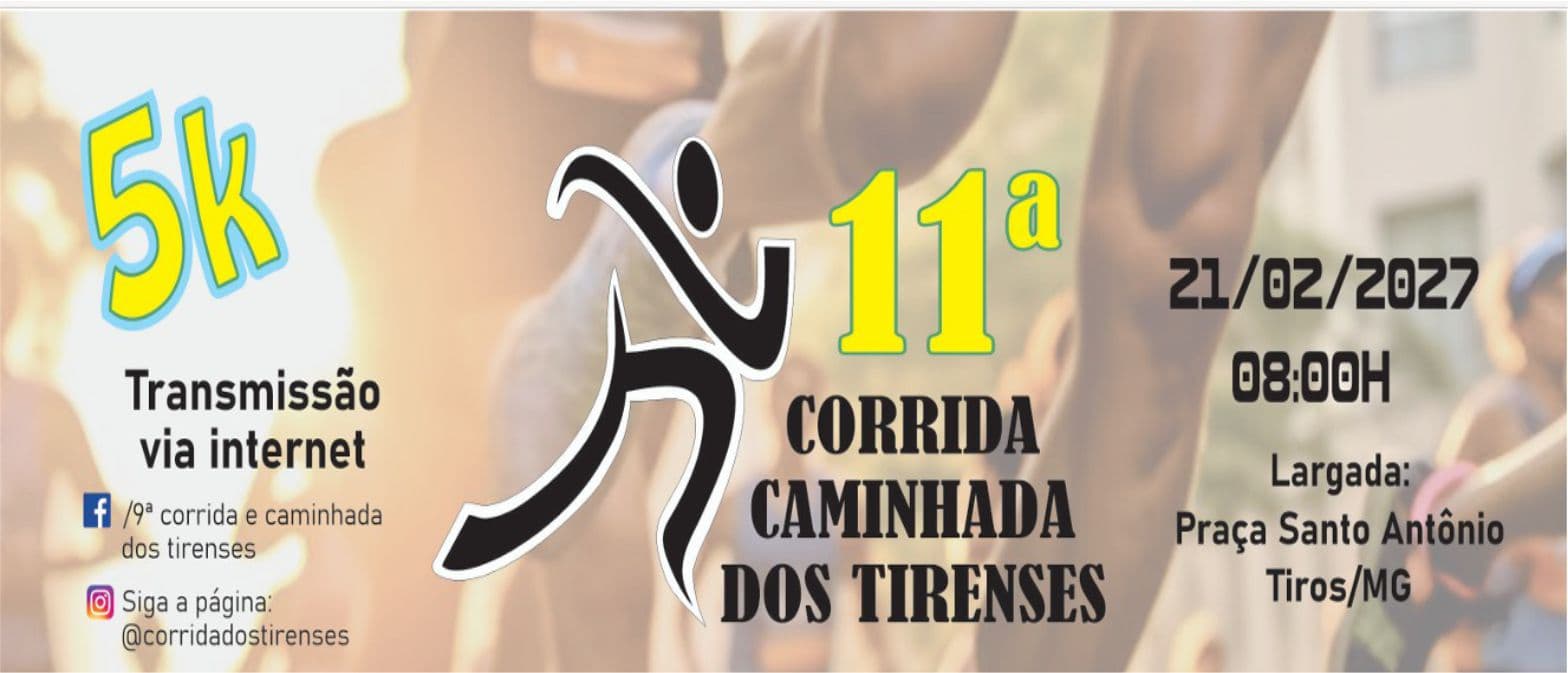 Imagem de divulgação: 11ª Corrida e Caminhada dos Tirenses
