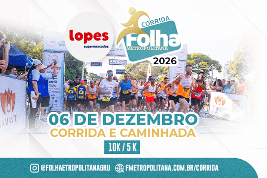 Imagem de divulgação: 21ª Corrida Lopes Folha Metropolitana