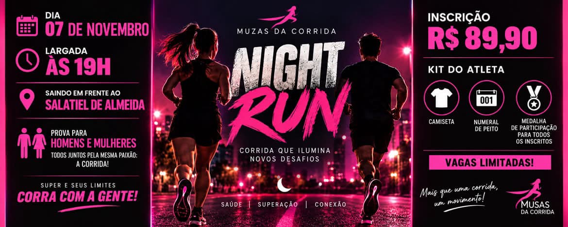 Imagem de divulgação: Muzas da Corrida Night Run