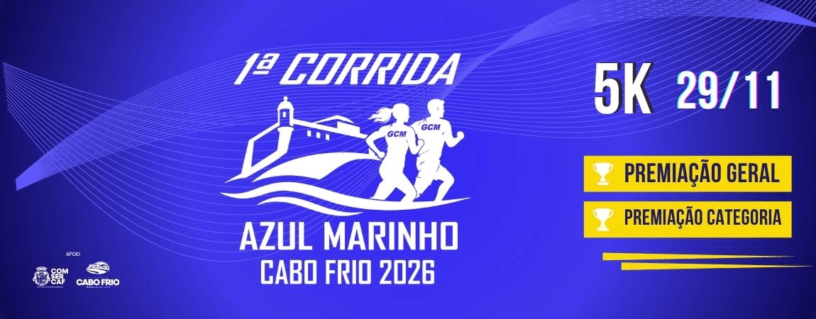 Imagem de divulgação: 1º Corrida Azul Marinho Cabo Frio 2026