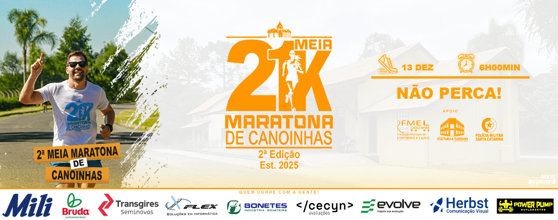 Imagem de divulgação: 2ª Meia Maratona de Canoinhas