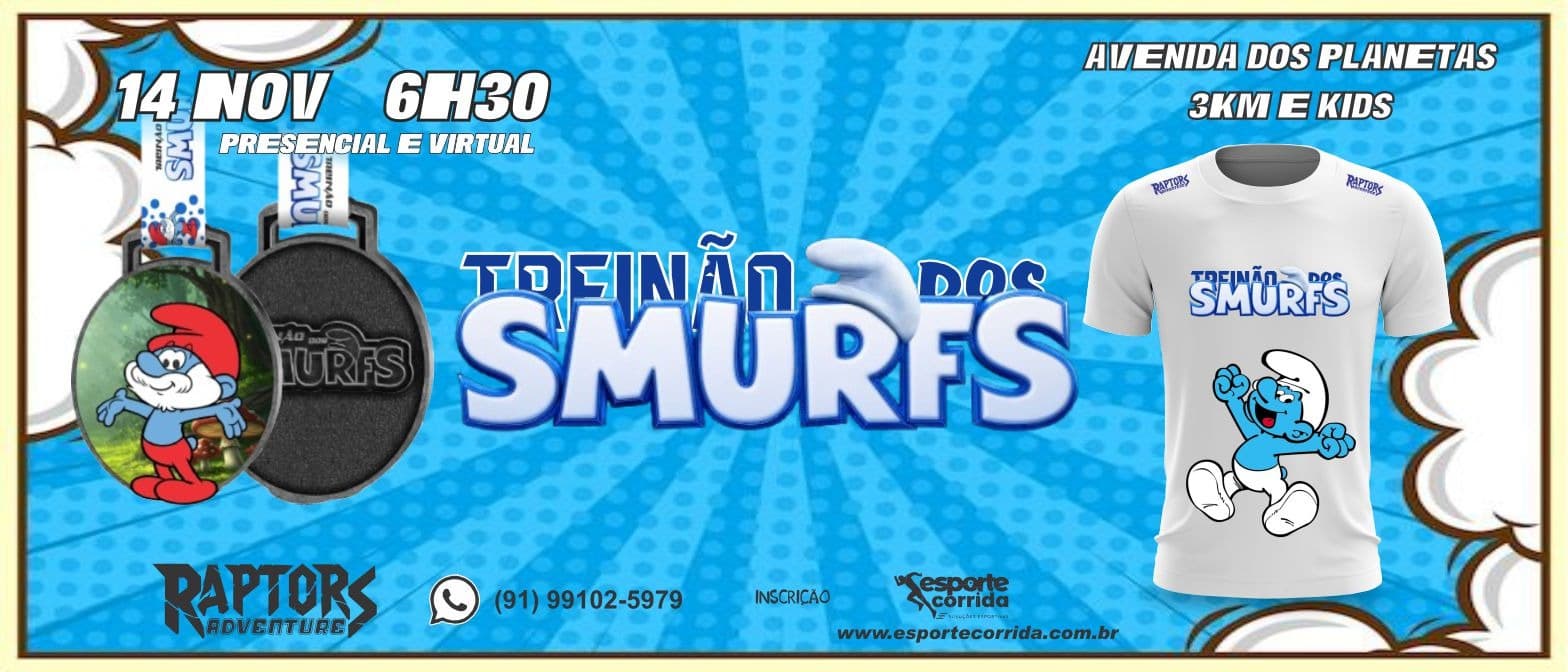 Imagem de divulgação: Treinão dos Smurfs