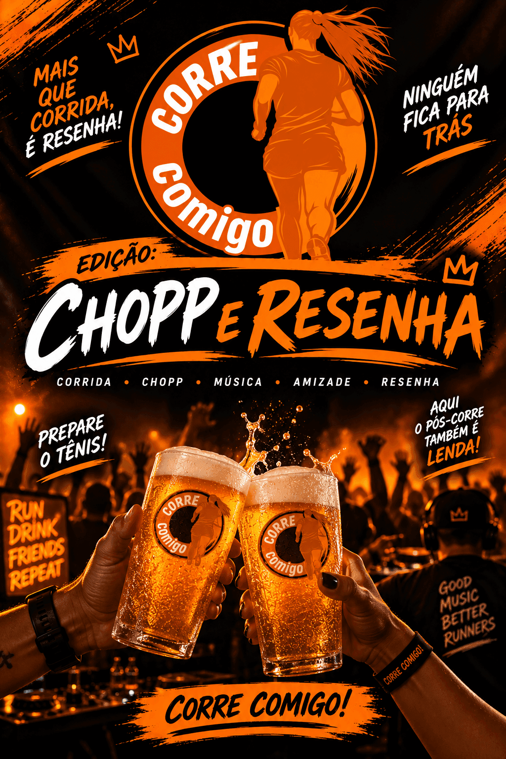 Imagem de divulgação: Corre Comigo! Edição: Chopp e Resenha