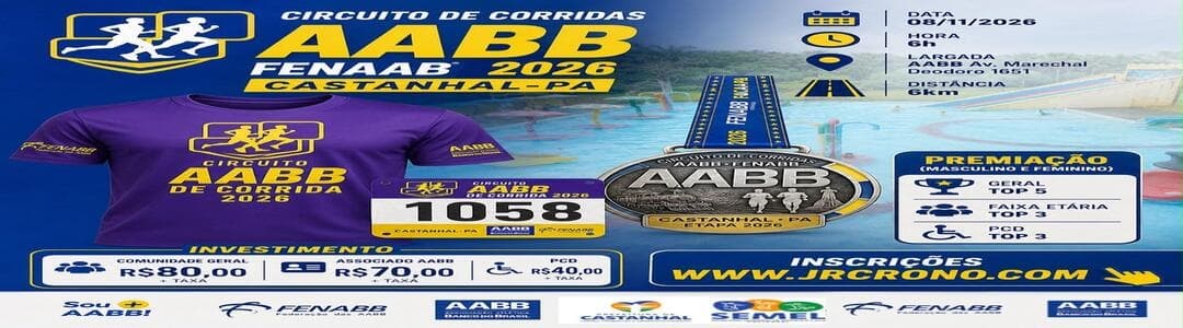 Imagem de divulgação: 5ª Circuito de Corridas Aabb - Fenaab - Castanhal-pa