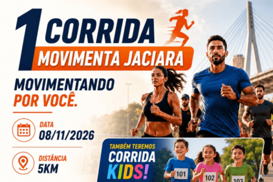 Imagem de divulgação: 1ª Corrida Movimenta Jaciara