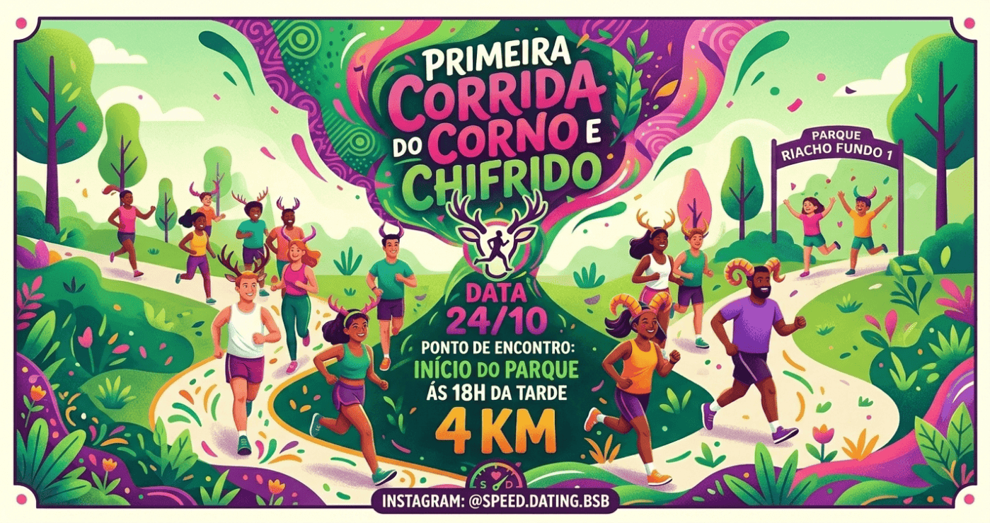 Imagem de divulgação: Primeira Corrida do Corno e Chifrudo no Riacho Fundo 1
