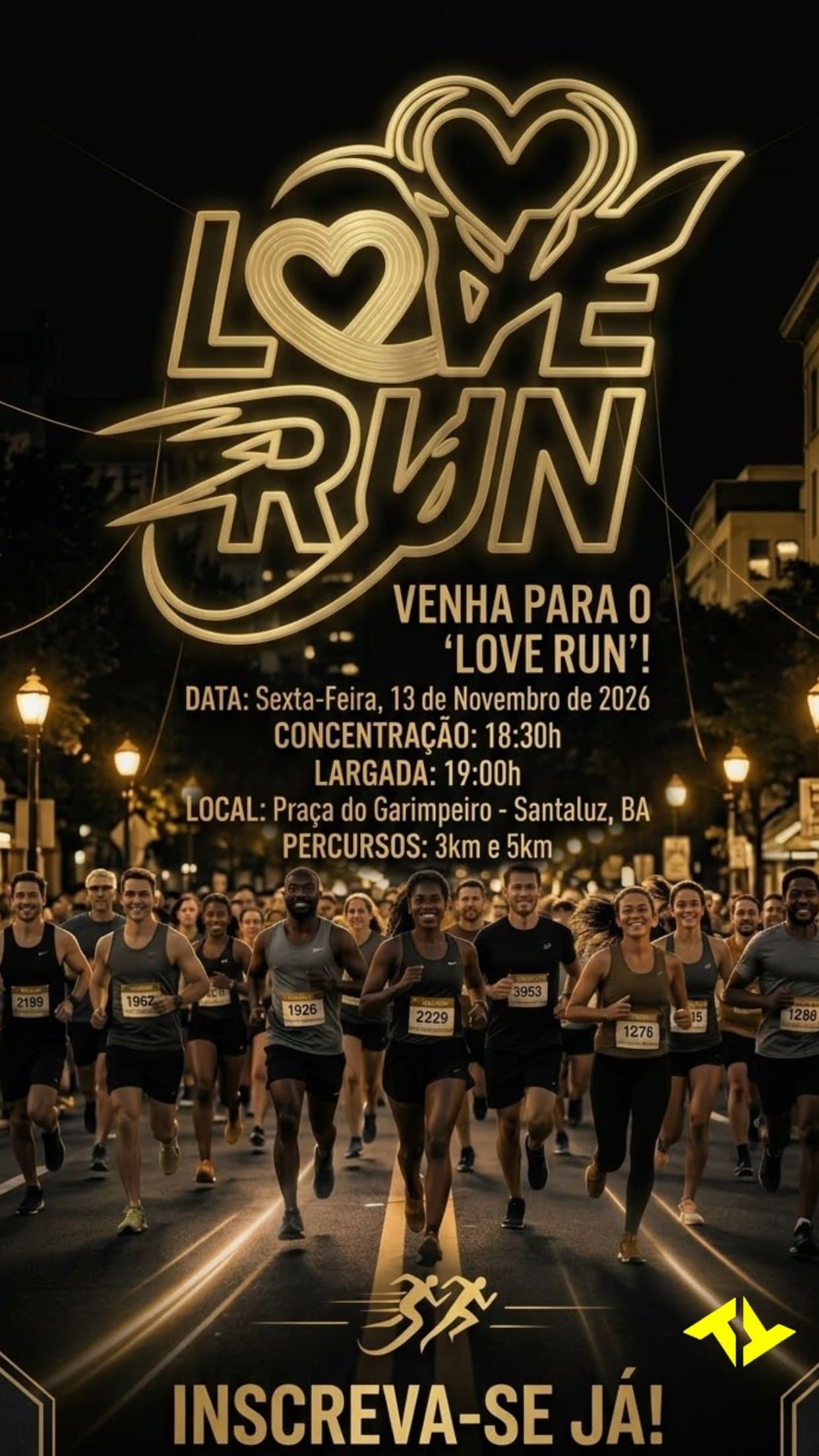 Imagem de divulgação: Corrida Noturna Love Run