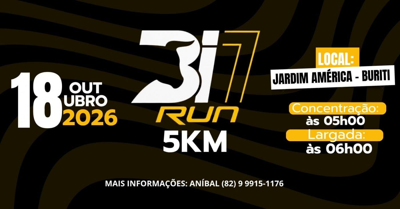 Imagem de divulgação: 1ª Corrida Bi7 Run