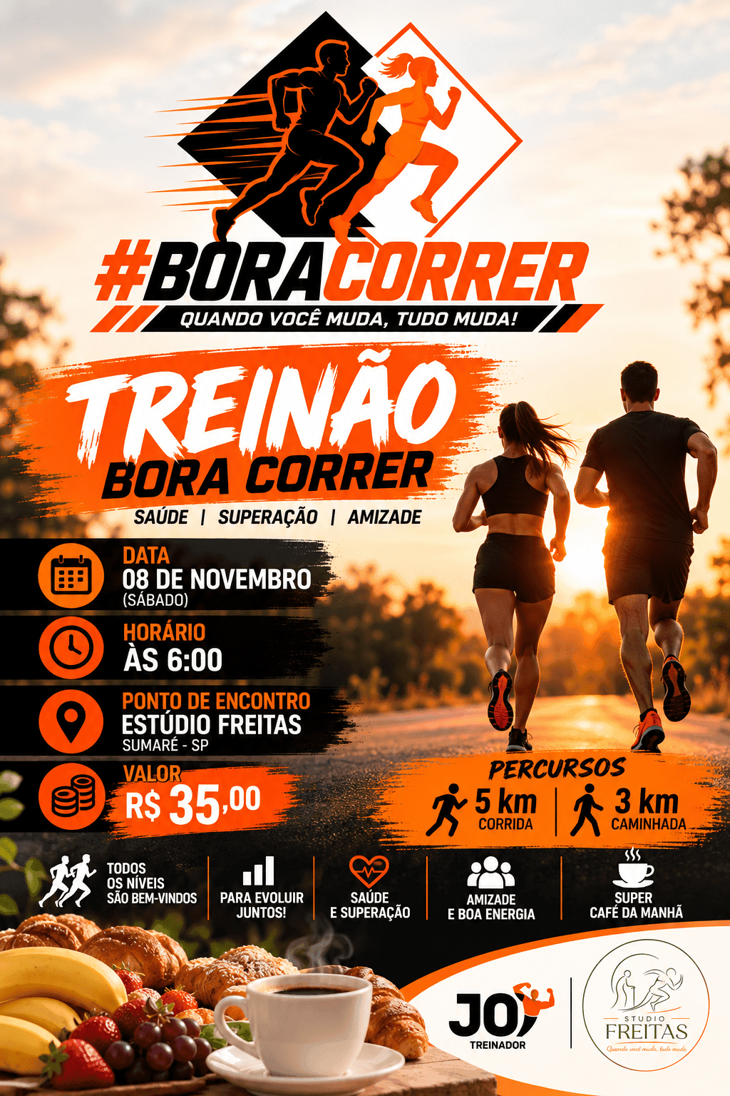 Imagem de divulgação: Treinão Bora correr