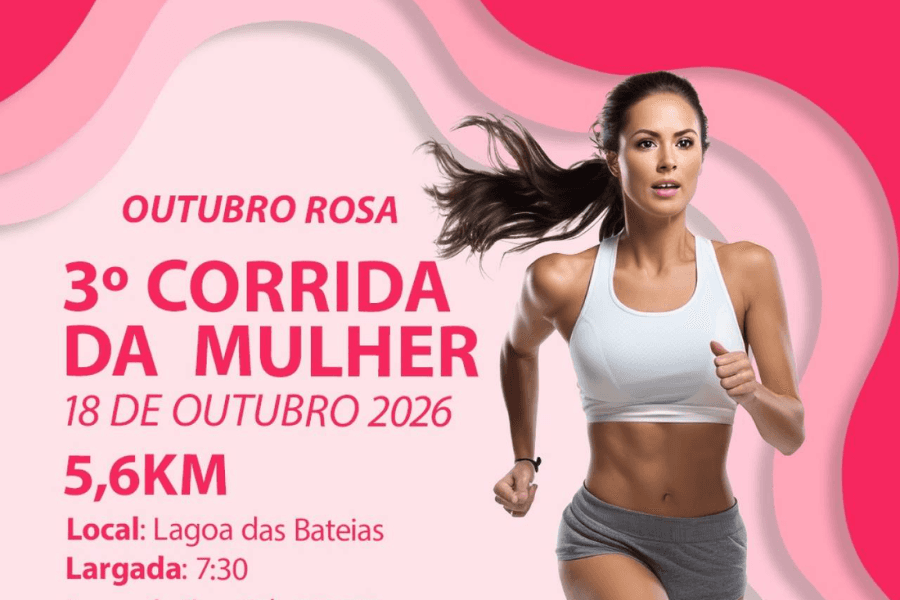 Imagem de divulgação: 3ª Corrida da Mulher - Outubro Rosa Corisco