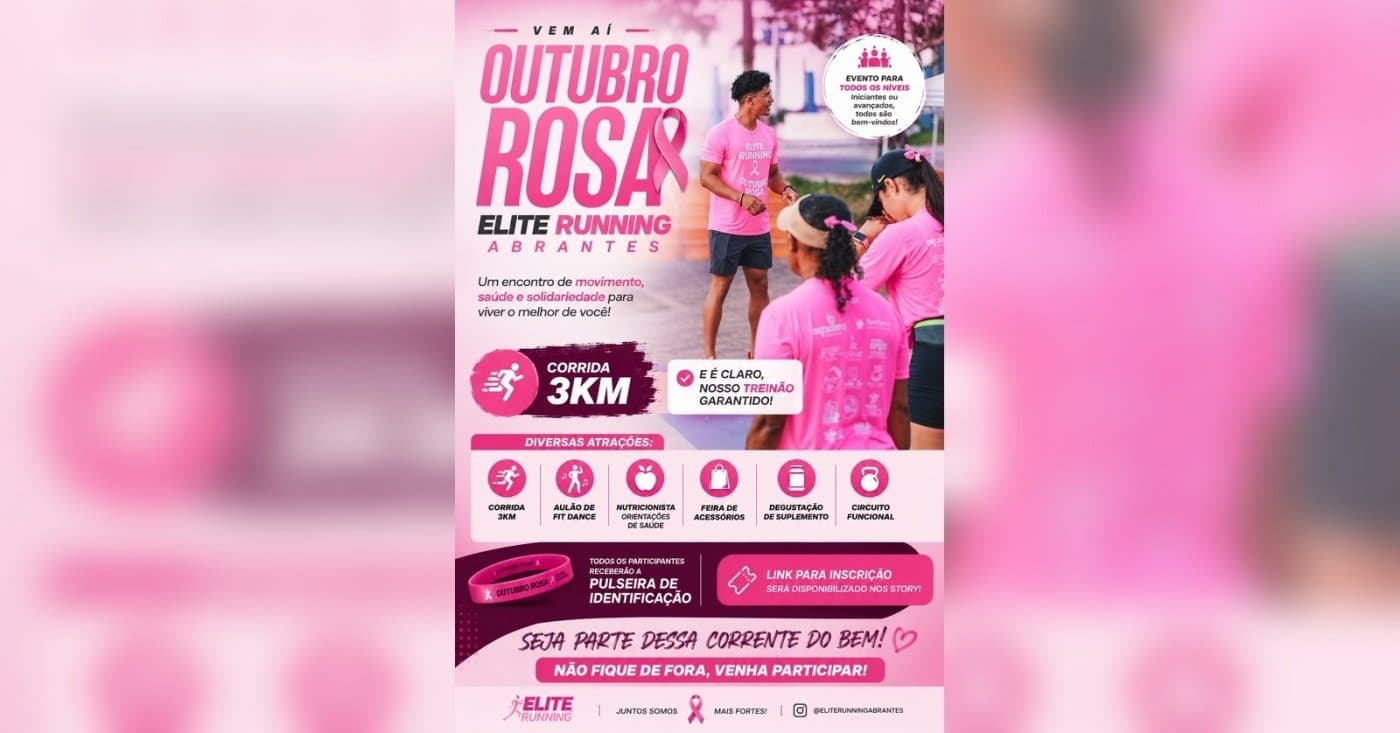 Imagem de divulgação: Outubro Rosa, Elite Running