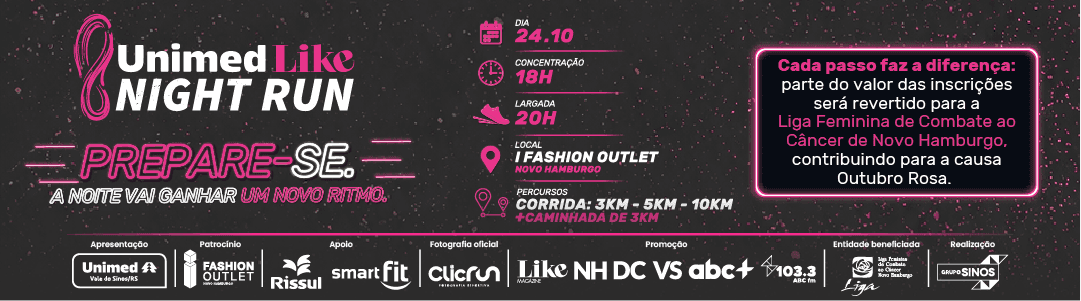 Imagem de divulgação: Unimed Like Night Run