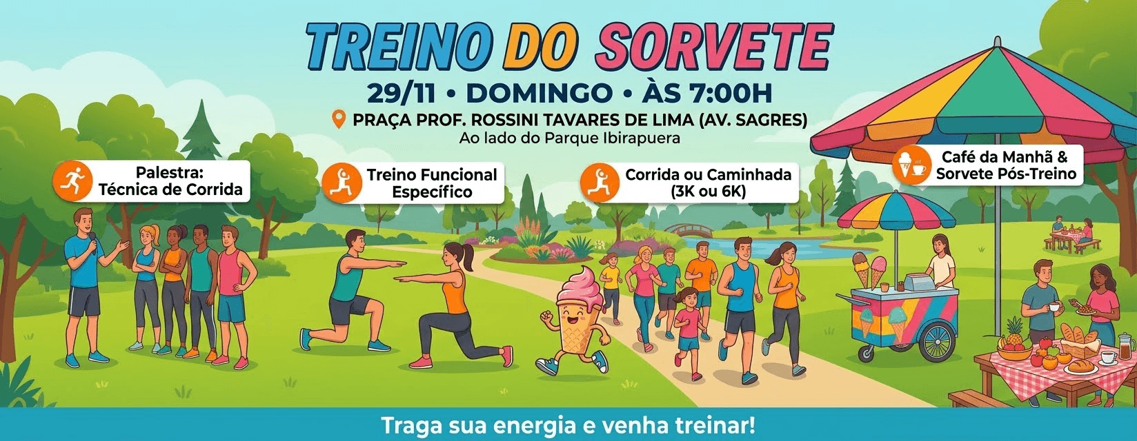 Imagem de divulgação: Treino do Sorvete Corre Brasil