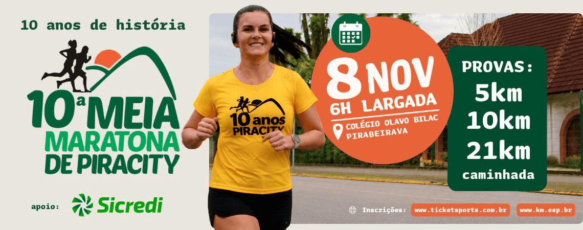 Imagem de divulgação: 10º Meia Maratona de Piracity