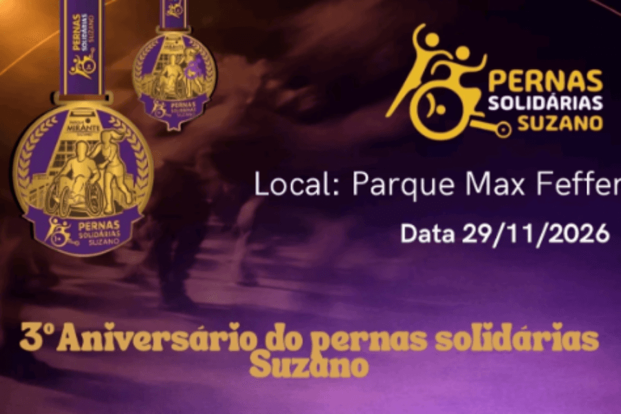 Imagem de divulgação: 3 Aniversario do Pernas Solidarias Suzano
