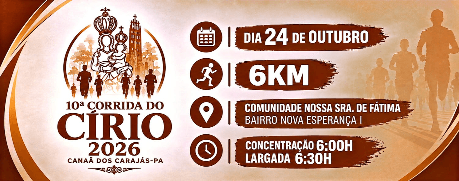 Imagem de divulgação: 10ª Corrida do Círio 2026 - Canaã dos Carajás