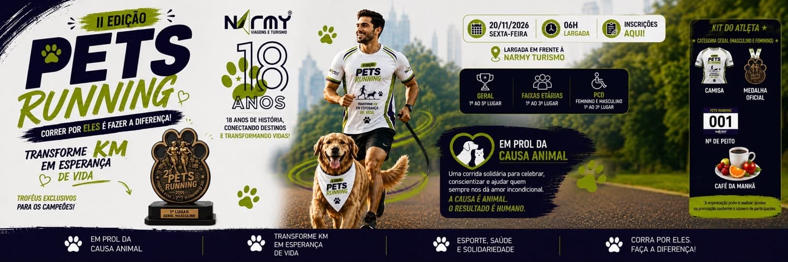 Imagem de divulgação: II Corrida Pets Running - Castanhal-pa 2026
