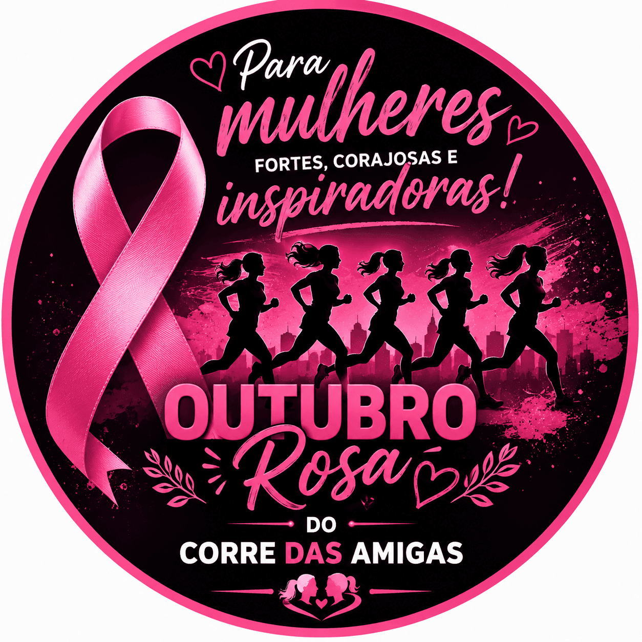 Imagem de divulgação: Outubro rosa do Corre das Amigas