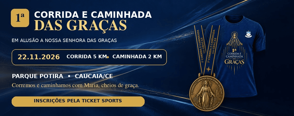 Imagem de divulgação: 1ª Corrida e Caminhada das Graças