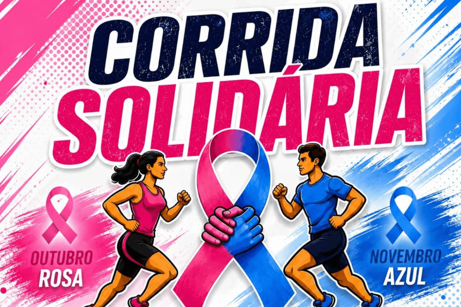 Imagem de divulgação: Corrida Solidaria Outubro Rosa e Novembro Azul