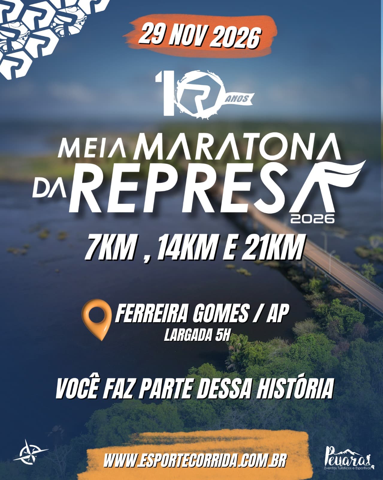 Imagem de divulgação: 10ª Meia Maratona da Represa