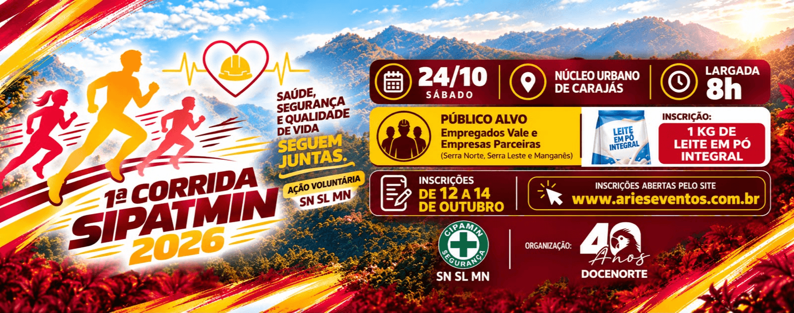 Imagem de divulgação: 1ª Corrida Sipatmin - 2026