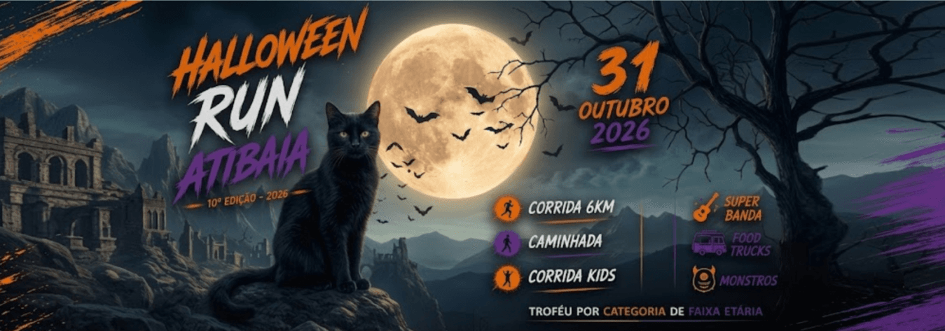 Imagem de divulgação: 10 Corrida Halloween Run Atibaia - 2026