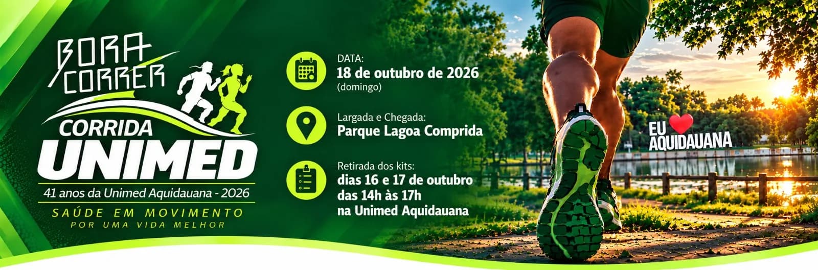 Imagem de divulgação: II Corrida Pedestre Unimed Aquidauana 2026